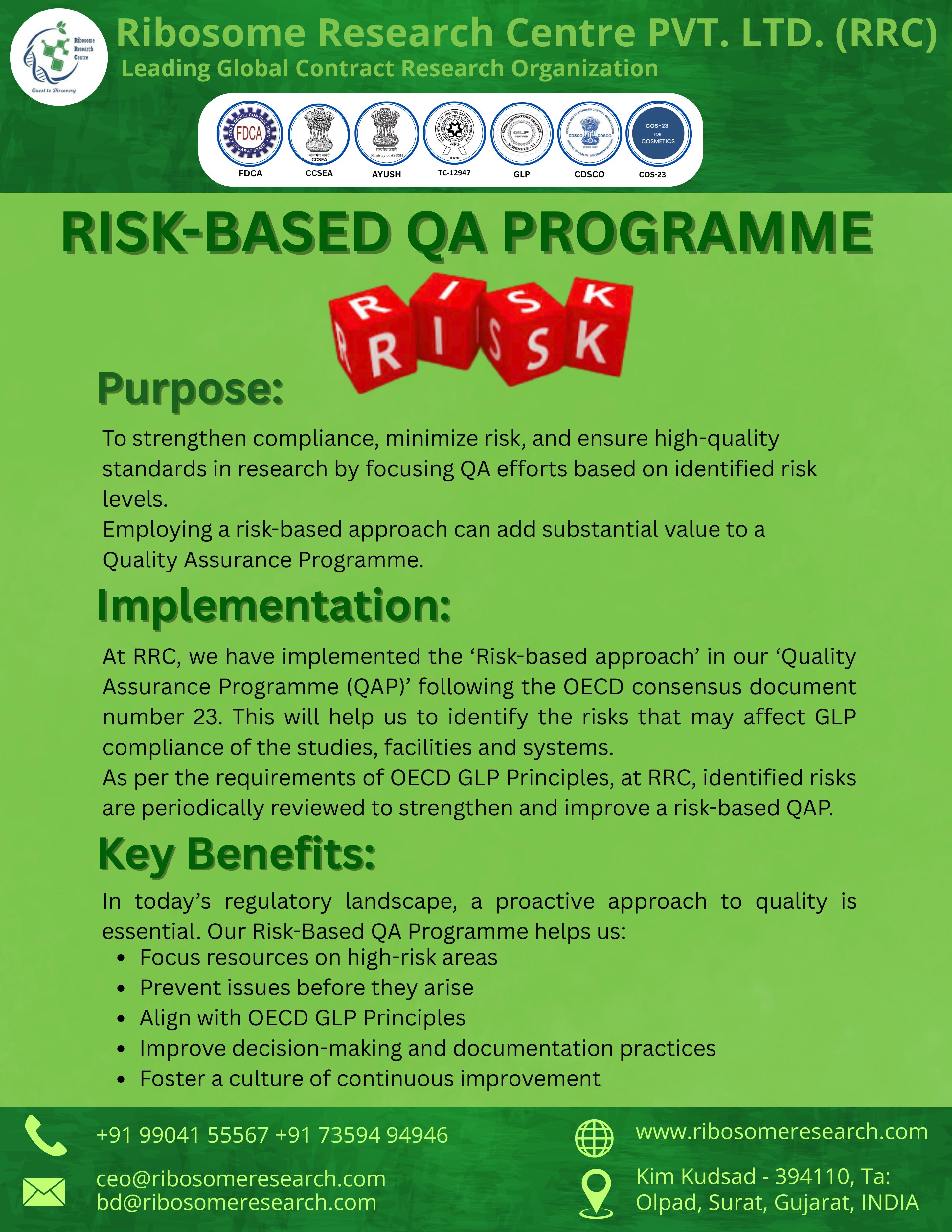 RISK-BASED QA PROGRAMME